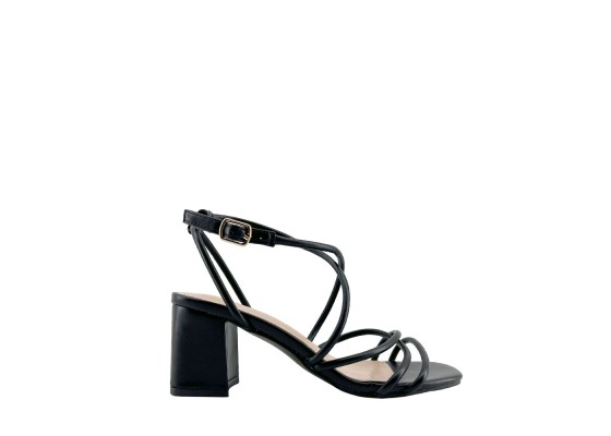 Sandalia Tacón Ancho PU